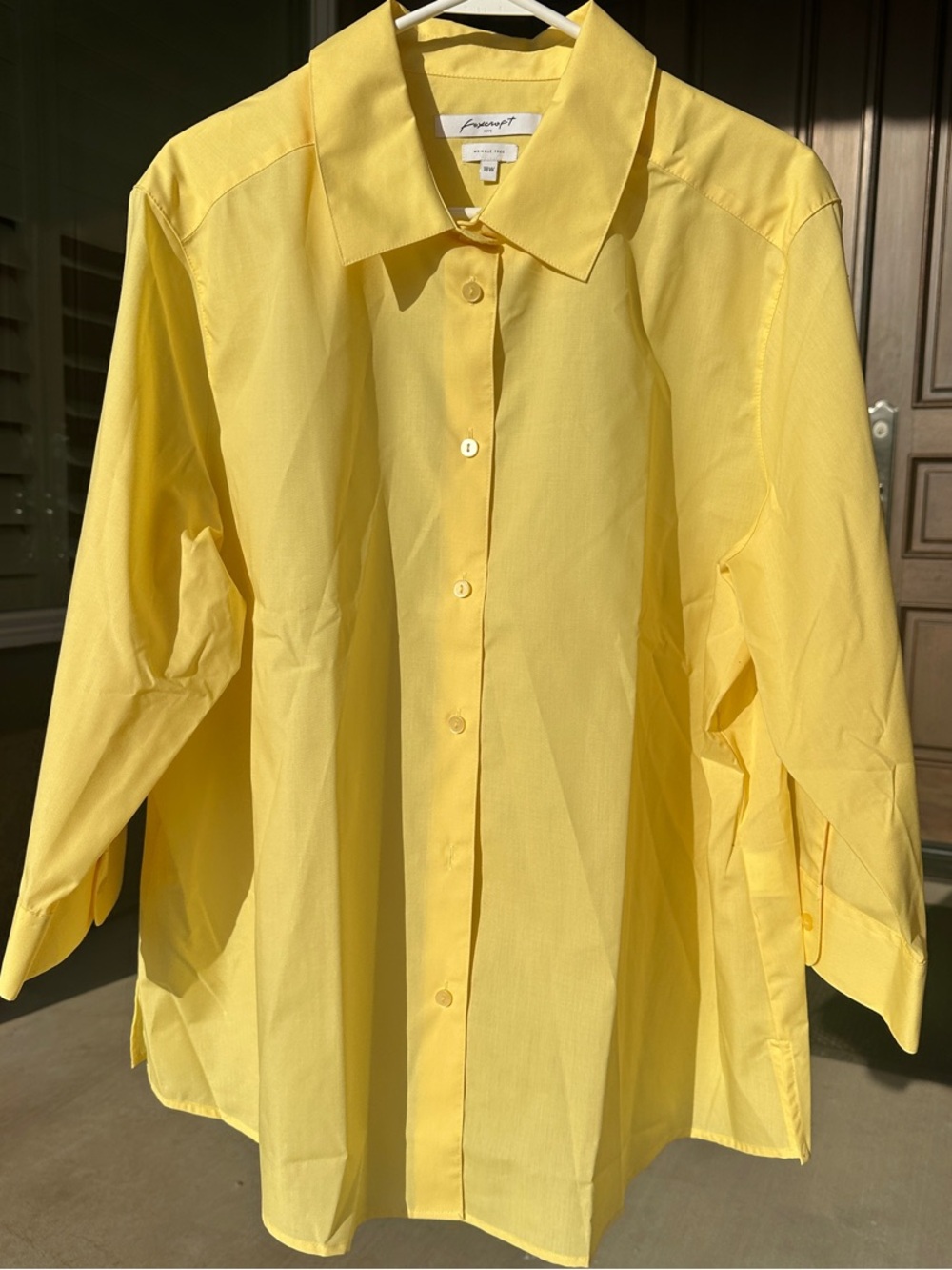 Foxcroft Yellow Wrinkle-Free Blouse